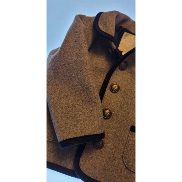 Edgehill Collection Toddler Boys Jacket Gray Blue Trim 18 Months Button Front - Picture 5 of 8